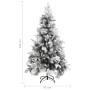 Árbol de Navidad con nieve flocada y piñas PVC y PE 195 cm en Decoración Festiva y Estacional | Comprar online en Foru.es