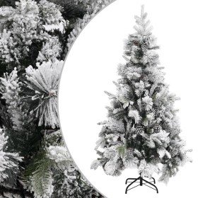 Árbol de Navidad con nieve flocada y piñas PVC y PE 225 cm en Decoración Festiva y Estacional | Comprar online en Foru.es