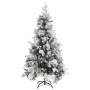 Árbol de Navidad con nieve flocada y piñas PVC y PE 225 cm en Decoración Festiva y Estacional | Comprar online en Foru.es