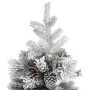 Árbol de Navidad con nieve flocada y piñas PVC y PE 225 cm en Decoración Festiva y Estacional | Comprar online en Foru.es