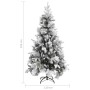 Árbol de Navidad con nieve flocada y piñas PVC y PE 225 cm en Decoración Festiva y Estacional | Comprar online en Foru.es
