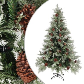 Árbol de Navidad con piñas verde y blanco PVC y PE 120 cm en Decoración Festiva y Estacional | Comprar online en Foru.es