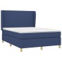 Cama box spring con colchón tela azul 140x200 cm de vidaXL, Camas y somieres - Ref: Foro24-3128371, Precio: 520,19 €, Descuen...