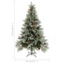 Árbol de Navidad con piñas verde y blanco PVC y PE 120 cm en Decoración Festiva y Estacional | Comprar online en Foru.es