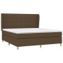 Cama box spring con colchón tela marrón oscuro 180x200 cm de vidaXL, Camas y somieres - Ref: Foro24-3128544, Precio: 622,77 €...