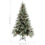 Árbol de Navidad con piñas verde y blanco PVC y PE 195 cm en Decoración Festiva y Estacional | Comprar online en Foru.es