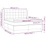 Cama box spring con colchón tela marrón oscuro 180x200 cm de vidaXL, Camas y somieres - Ref: Foro24-3128544, Precio: 622,77 €...