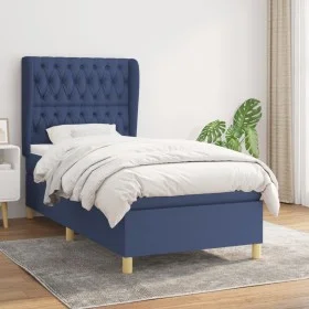 Boxspringbett mit blauer Stoffmatratze 90x200 cm von vidaXL, Betten und Lattenroste - Ref: Foro24-3128739, Preis: 374,82 €, R...