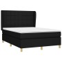 Cama box spring con colchón tela negro 140x200 cm de vidaXL, Camas y somieres - Ref: Foro24-3128527, Precio: 524,80 €, Descue...