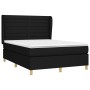 Cama box spring con colchón tela negro 140x200 cm de vidaXL, Camas y somieres - Ref: Foro24-3128607, Precio: 534,71 €, Descue...