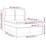 Box spring bed with light gray fabric mattress 140x190 cm by vidaXL, Beds and slatted bases - Ref: Foro24-3128437, Price: 511...
