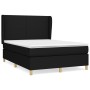 Cama box spring con colchón tela negro 140x190 cm de vidaXL, Camas y somieres - Ref: Foro24-3128359, Precio: 487,28 €, Descue...