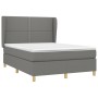 Cama box spring con colchón tela gris oscuro 140x190 cm de vidaXL, Camas y somieres - Ref: Foro24-3128438, Precio: 500,94 €, ...