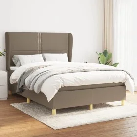 Cama box spring con colchón tela gris taupe 140x200 cm de vidaXL, Camas y somieres - Ref: Foro24-3128449, Precio: 478,58 €, D...