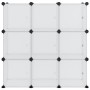 Organizador de cubos de almacenamiento con 9 cubos y puertas, PP transparente en Zapateros y organizadores de calzado | Comprar 