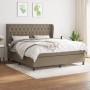 Cama box spring con colchón tela gris taupe 160x200 cm de vidaXL, Camas y somieres - Ref: Foro24-3128217, Precio: 654,13 €, D...