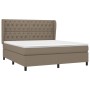 Cama box spring con colchón tela gris taupe 160x200 cm de vidaXL, Camas y somieres - Ref: Foro24-3128217, Precio: 654,13 €, D...
