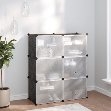 Zapatero PP negro 84,5x31x93,5 cm en Zapateros y organizadores de calzado | Comprar online en Foru.es