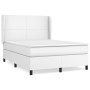 Cama box spring con colchón cuero sintético blanco 140x200cm de vidaXL, Camas y somieres - Ref: Foro24-3128914, Precio: 527,4...