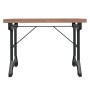Mesa de comedor madera maciza de abeto y hierro 110x65x82 cm en Mesas de comedor | Comprar online en Foru.es