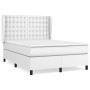Cama box spring con colchón cuero sintético blanco 140x190 cm de vidaXL, Camas y somieres - Ref: Foro24-3129028, Precio: 580,...