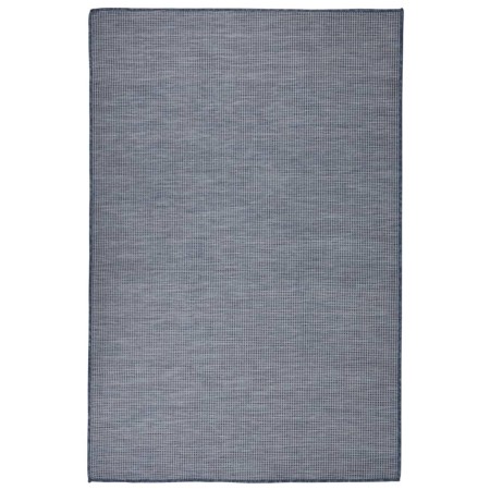 Alfombra de exterior de tejido plano azul 120x170 cm en Alfombras | Comprar online en Foru.es