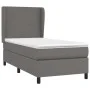 Cama box spring con colchón cuero sintético gris 80x200 cm de vidaXL, Camas y somieres - Ref: Foro24-3128881, Precio: 346,13 ...