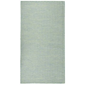 Alfombra de exterior de tejido plano turquesa 80x150 cm en Alfombras | Comprar online en Foru.es