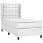 Cama box spring con colchón cuero sintético blanco 90x190 cm de vidaXL, Camas y somieres - Ref: Foro24-3129004, Precio: 369,5...