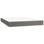 Box spring bed with gray synthetic leather mattress 140x200 cm by vidaXL, Beds and slatted bases - Ref: Foro24-3128917, Price...