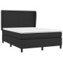 Cama box spring con colchón cuero sintético negro 140x190 cm de vidaXL, Camas y somieres - Ref: Foro24-3128907, Precio: 525,3...