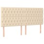 Cama box spring con colchón tela color crema 200x200 cm de vidaXL, Camas y somieres - Ref: Foro24-3128794, Precio: 708,13 €, ...