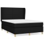 Cama box spring con colchón tela negro 140x200 cm de vidaXL, Camas y somieres - Ref: Foro24-3128367, Precio: 512,06 €, Descue...