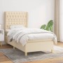 Cama box spring con colchón tela color crema 100x200 cm de vidaXL, Camas y somieres - Ref: Foro24-3128746, Precio: 390,41 €, ...