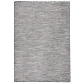 Alfombra de exterior de tejido plano marrón y azul 160x230 cm en Alfombras | Comprar online en Foru.es