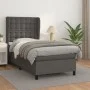 Cama box spring con colchón cuero sintético gris 90x200 cm de vidaXL, Camas y somieres - Ref: Foro24-3129013, Precio: 357,01 ...