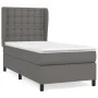 Cama box spring con colchón cuero sintético gris 90x200 cm de vidaXL, Camas y somieres - Ref: Foro24-3129013, Precio: 357,01 ...