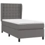 Cama box spring con colchón cuero sintético gris 90x200 cm de vidaXL, Camas y somieres - Ref: Foro24-3129013, Precio: 357,01 ...