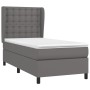 Cama box spring con colchón cuero sintético gris 90x200 cm de vidaXL, Camas y somieres - Ref: Foro24-3129013, Precio: 362,53 ...