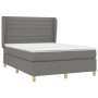 Cama box spring con colchón tela gris oscuro 140x200 cm de vidaXL, Camas y somieres - Ref: Foro24-3128606, Precio: 499,83 €, ...