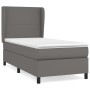 Cama box spring con colchón cuero sintético gris 90x200 cm de vidaXL, Camas y somieres - Ref: Foro24-3128893, Precio: 351,93 ...