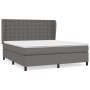 Cama box spring con colchón cuero sintético gris 180x200 cm de vidaXL, Camas y somieres - Ref: Foro24-3129049, Precio: 663,87...