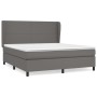 Cama box spring con colchón cuero sintético gris 180x200 cm de vidaXL, Camas y somieres - Ref: Foro24-3128929, Precio: 641,81...