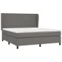 Box spring bed with gray synthetic leather mattress 180x200 cm by vidaXL, Beds and slatted bases - Ref: Foro24-3128929, Price...