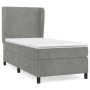 Cama box spring con colchón terciopelo gris claro 80x200 cm de vidaXL, Camas y somieres - Ref: Foro24-3129057, Precio: 337,60...