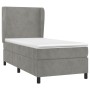 Cama box spring con colchón terciopelo gris claro 80x200 cm de vidaXL, Camas y somieres - Ref: Foro24-3129057, Precio: 337,60...