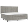 Cama box spring con colchón terciopelo gris claro 200x200 cm de vidaXL, Camas y somieres - Ref: Foro24-3129231, Precio: 667,4...