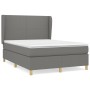 Cama box spring con colchón tela gris oscuro 140x190 cm de vidaXL, Camas y somieres - Ref: Foro24-3128358, Precio: 536,13 €, ...