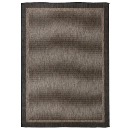 Alfombra de exterior de tejido plano marrón oscuro 140x200 cm en Alfombras | Comprar online en Foru.es