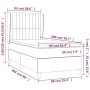 Box spring bed with light gray velvet mattress 90x190 cm by vidaXL, Beds and slatted bases - Ref: Foro24-3129309, Price: 324,...